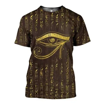 Móda Starovekého Egypta Bohyne Faraóna 3D Tlač Unisex Móda Hip Hop, Street Krátky Rukáv T Košele Muži Ženy