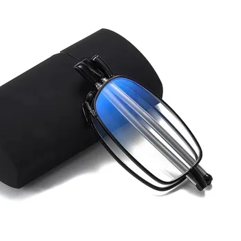 +1.0+1.5+2.0+2.5+3.0+3.5+4.0 Modré Svetlo Blokuje Skladacie Okuliare na Čítanie Diopter Počítač Okuliare Kompaktný Okuliare s puzdrom