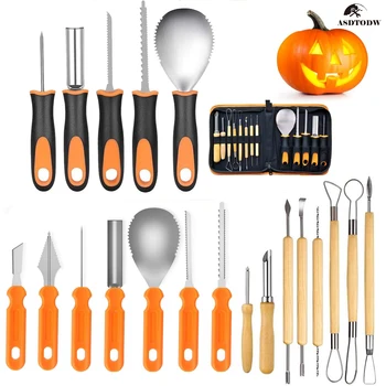 1-13 Kusov Halloween Pumpkin Carving Kit Professional Nehrdzavejúcej Ocele Pumpkin Carving Nástroje Sada s púzdro