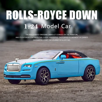 1:24 Rolls-Royce Yaoying Auto Model Simulácie Zliatiny Kabriolet Zvuk A Svetlo Vytiahnuť Späť Autíčka Chlapec Zber Dekorácie, Darčeky