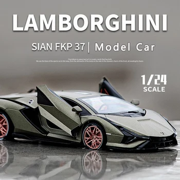 1:24 Simulácia Lamborghinis Lightning Sian Zliatiny Modelu Auta Vytiahnuť Späť Šport Model Auta, Ozdoby Chlapec Darček K Narodeninám Zbierka Hračiek