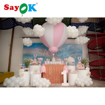 1,5 m(5 ft) PVC Pol teplovzdušný Balón Nafukovacie Visí Balóny pre Dieťa Sprcha Strana Deti Narodeniny Škôlky Udalosť Zobraziť Výstava