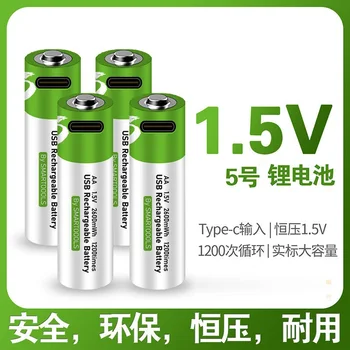 1.5 V AA Nabíjateľné Batérie 2600mwh USB Nabíjateľné Lítium-Polymérová Batéria, Rýchle Nabíjanie cez Micro USB Kábel