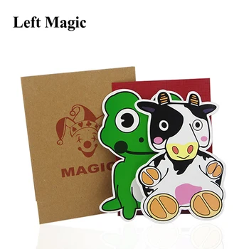 1 Nastavte Deti Vzdelávacie Krava A Žaba Magické Triky, Kravy Malé Roztomilé Žaby Cartoon Zvieratá Fáze Interaktívne Magické Rekvizity