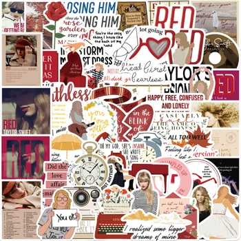 10/30/50pcs/súbor Červené Nebojácny Swift Cartoon Taylor Speváčka Album Graffiti Nálepka na Notebook, Telefón Diy Batožiny Skateboard Deti