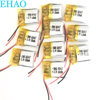10 ks EHAO 601417 3,7 V 100mAh LiPo Nabíjateľná Lítium-Polymérová Batéria Pre Mp3 PAD DVD E-kniha bluetooth headset konektor pre slúchadlá