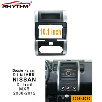 10 Palcový Auto Fascia Pre NISSAN QASHQAI X-Trail MX6 2008-2012 Stereo 1din Panel 2din Dash Mount Inštalácie Double Din DVD Rám