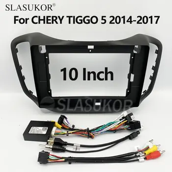10 PALCOVÝ Fascia vhodné Pre CHERY TIGGO 5 2014 2015 2016 2017 - 2019 ABS Stereo Panel Dash Montáž Inštalácia Výbava Auta Rám Rám