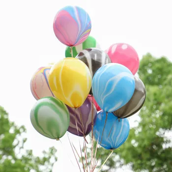 100 Kusov 10 Palcový Achát prevládajú pestré Farebné Balóny Narodeninovej Party Svadobné Dekorácie Valentína Konfety Rainbow Balóny
