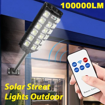 100000LM Super Jasné Vonkajšie Solárne Pouličné Lampy Snímač Pohybu Nepremokavé Solárne Svetlá Dvore Country House Nástenné svietidlo