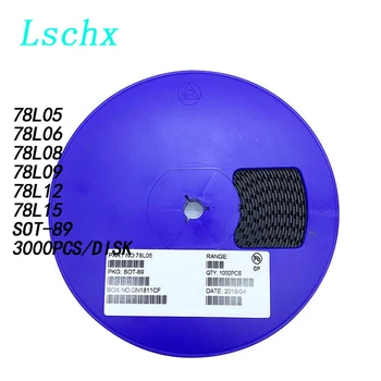 1000PCS/Disk SMD tri-napätie na svorkách regulátor CJ78L05/06/08/09/78L12/15V SOT-89 1 disku 1000 kusov