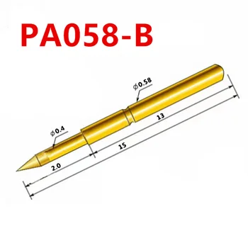100KS pozlátené Jar Test Pin PA058-B Poukázal Vonkajší Priemer klesá: 0,58 mm, Celková Dĺžka 15 mm PCB Test Pin