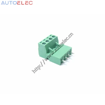 100ks/veľa 5.08 mm ihrisku 4P PCB terminálu bloky konektor samica a samec konektor priamo piny s uzavretým stranách