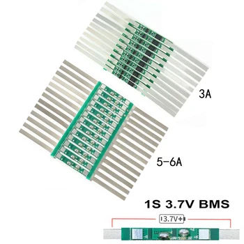 10PCS 1S 3,7 V 3A/5-6A li-ion BMS PCM batérie ochrany rada mtk s Spájky Pás pre 18650 lítium-iónová batéria li
