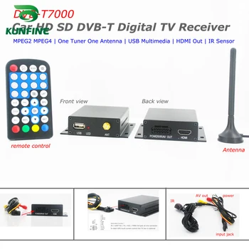 12-24V Auto DVB-T Prijímač HDTV Jeden Tuner MPEG4, MPEG2