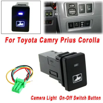 12V Auto, LED Svetlo, Bar Blue On-Off Push Spínač Tlačidlo Pre Toyota Camry Prius Corolla Svetlo Tlačidlo, LED Svetlo Fotoaparátu Prepínač
