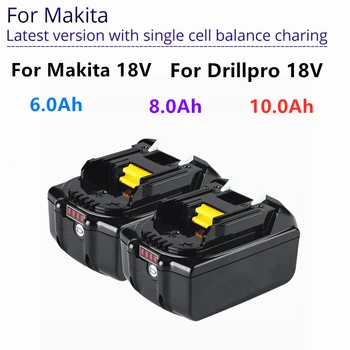 18V Nástroje 6A/8A/10Ah Nabíjateľná Li-ion batéria Pre Makita Batérie Nástroje 6.0 Ah 18 V Nahradenie BL1860 BL1850 6A článok 8A, 10A