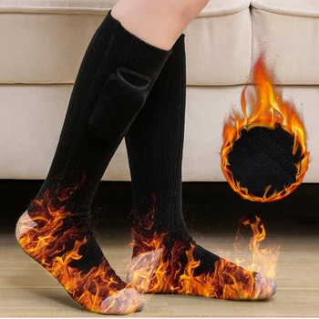 1Pair Zime Teplé Ponožky Outdoor vykurovacími Ponožka Tri Režimy Elastické Pohodlné vodeodolný USB Elektrické Teplá Ponožka Nastaviť