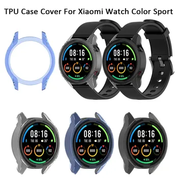 1Pc TPU puzdro Pre Xiao Mi Watch Color Športové Vydanie Poškriabaniu dôkaz Shockproof Smartwatch Ochranný Kryt Rámu Nárazníka Shell