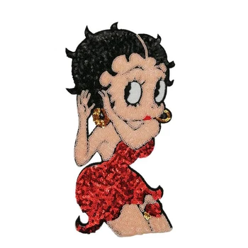 1pcs Sexy Dievča Cartoon Patch Loga Žehlička na Vyšívané Appliques Odznak Prihlásiť Kostým