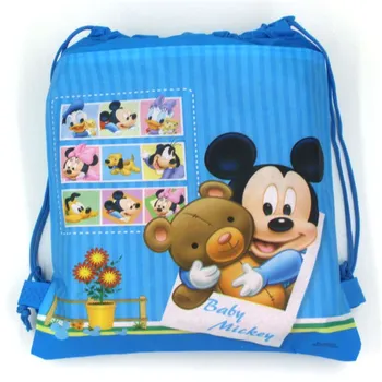 1Pcs/veľa Disney Mikey Myši Dieťa Uprednostňuje Mochila netkanej Textílie Batoh Narodeninovej Party Minnie Nakupovanie Šnúrkou Tašky Dodávky