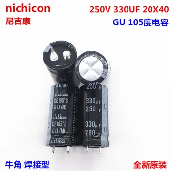 2 KS/10PCS 330uf 250v Nichicon GU 20x40mm 250V330uF modul Snap-in PSU Kondenzátor