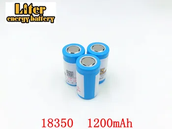 2 KS Liter energie batérie 18350 batérie 1200mAh 3,7 V Li-ion Nabíjateľná Batéria s akumulátorom ochranné úložný box