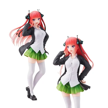 20 CM Nakano Nino Anime Esenciálnej Quintuplets Obrázok Roztomilý Školskú Uniformu Stojí Ichika Miku Model Statickej PVC Hračky Bábiky