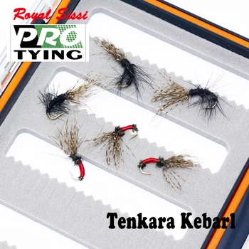 2019new vyvinutý 6pcs box Tenkara fly rybárske muchy 2styles najrôznejších Sakasa Kebari povrchových vôd kŕmidlá hook veľkosť 14#16# mix