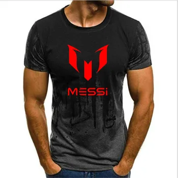 2022 Gradient atrament leto Barcelona MESSI Muži t-shirt topy Muž krátky rukáv t košele Veľkosť XS M L XL XXL