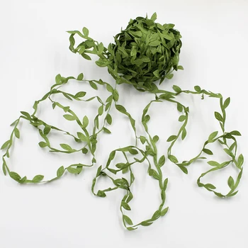 20M/Roll Svadobné Dekorácie Umelé Leaf Ručné Remeselné DIY Scrapbooking Listy Viniča Zelená Hodvábnej látky Multi Účel
