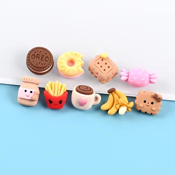 20Pcs Mini Hranolky Šišku Cookies Simulácia Potravín Flatback Živice Cabochon Pre Luky Príslušenstvo DIY Scrapbooking Telefón Dekor