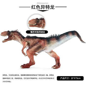 25 cm Jurský Zvierat, Dinosaurov Allosaurus Veľké veľkosti simulačný Model Akčné Figúrky zoo Vzdelávania Hračku, Ozdoby Deti darčeky