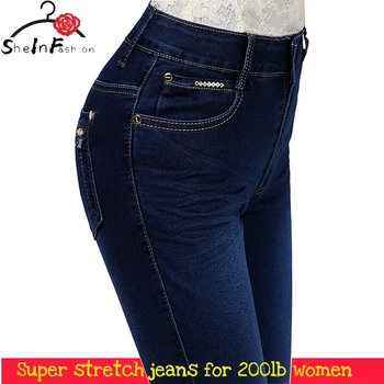 27-38 Veľkosť Jeseň Značkových Džínsov Femme Slim Straight Stredný Pás Bavlna, Denim Jeans Dámske Nohavice Pre Ženy, Džínsy