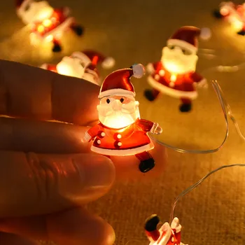 2M Vianoce, Santa Claus Snehuliak Snowflake Vianočný Strom LED Svetlo String Garland Ornament Vianoce Domov Dekorácie Nový Rok Darček