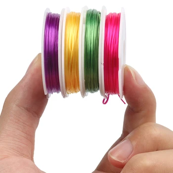 2roll Multicolor Úsek Elastické Lištovanie Drôt String Niť Beadwork Kábel Pre Vyšívanie, Šperky, Takže DIY Náramok Príslušenstvo