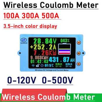 3,5 palcový Bezdrôtový Coulomb Meter lithium Battery Monitor voltmeter ammeter kapacita energie displej poplatok discharg 12V 24V 36V 48V