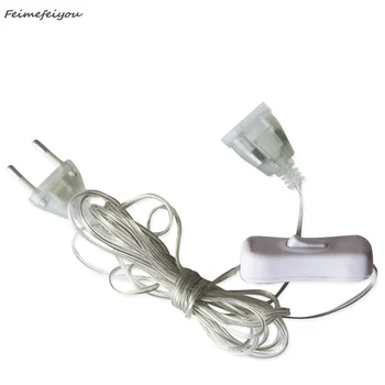 3 / 5m pripojte zariadenie extender drôt EU / US konektor pre LED dovolenku svetlo string predlžovací kábel opony svetlo svadobné party