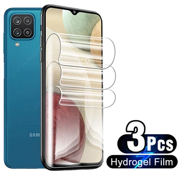 3 Ks Plné Lepidlo Hydrogel Ochranný Film Pre Samsung Galaxy A12 Displeja A Späť Chránič Na A1 1 2 M 12 M12 Nie Tvrdené Sklo