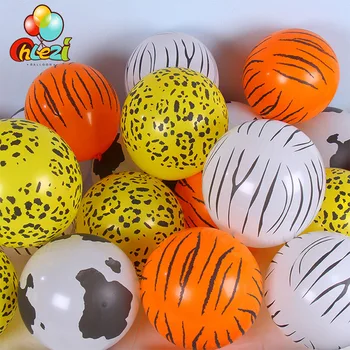 30pcs Krava Tiger Zebra Leopard Latexové Balóny 12inch Jungle Zvierat Hélium balón Narodeniny, party dekorácie Deti hračky dieťa sprcha