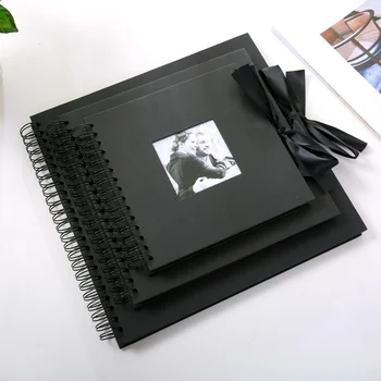 31 x 31 cm fotoalbum Tvorivé 30 Čierne Stránky DIY Album Scrapbooking Craft Papier Fotografie Album na Výročie Svadby GiftsF
