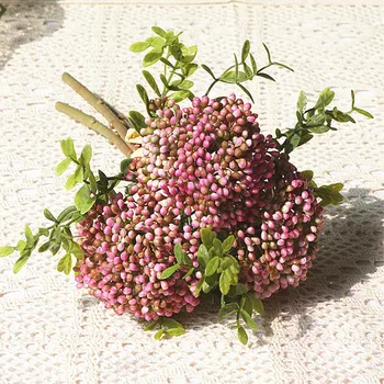 3ks/zväzok ručne strúčik rastlín plastové Umelé Kvety pre Domáce tabuľka svadobné dekorácie flores fleur artificielle veniec