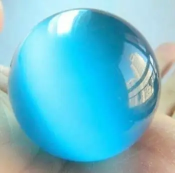 4-10 cm Prírodné modrá mačka oko crystal ball veštenie energie kameňa loptu fotografie dekoratívne gule