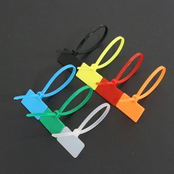 4*150mm Šírka 3,5 mm Farebné Nylon Kábel Značky Kravatu Tag Slučky Štítok Plastový Kruh Self-Locking Zips Bunddle Kábel Napísať Na Drôt