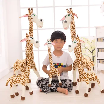 40-100 cm Dlhým Hrdlom Simulácia Žirafa Reálnom Živote Plyšové Hračky Roztomilý plyšáka Bábiky Darček k Narodeninám Deti Spálne