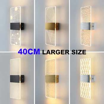 40 cm LED Nástenné Svietidlo Akryl Krytý Sconce Svetlo Spálne, Obývacia Izba, Nočné Lampy Moderné Nordic Dekor luminária 6W 10W AC85-265V