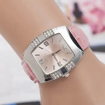 40%HORÚCE Náramkové hodinky Štvorcového Tvaru Drahokamu Dekor Zliatiny Prípade Quartz Hodinky pre Denné Nosenie