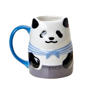 400 ml Japonský 3D Panda Cartoon Keramické Hrnčeky Kávy Kawaii Eco Friendly Poháre Na Kávu, Mlieko, Džús