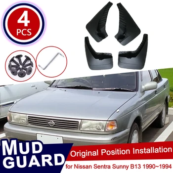 4Pcs Blatník na Nissan Sentra Slnečný B13 1990~1994 Príslušenstvo Auto Blato Klapky Predné Zadné Kolesá Splash Stráže Blatník Mudflap