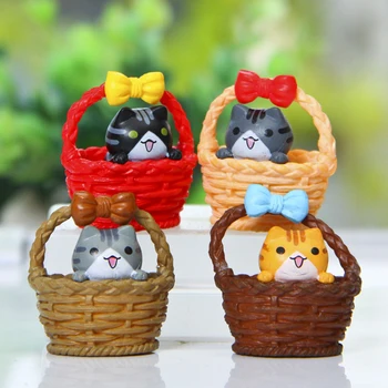 4pcs/veľa Japanes Chi je Sweet Home Mačka, Mačky, Hračky DIY Živice Kôš Mačka Akcie Obrázok Ozdoby, Výzdoba Deti Hračka Domova